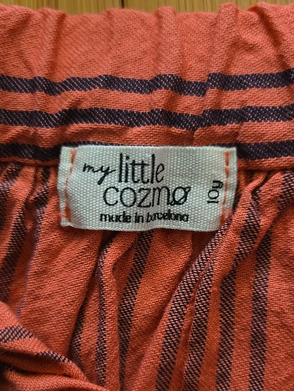 My Little Cozmo Girls Coral Pink Striped Two-Piece Set - 10